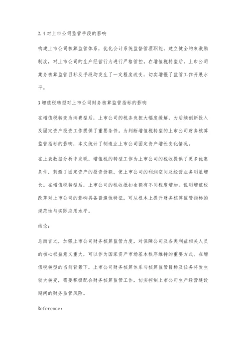 上市公司财务核算监管中增值税转型的影响分析.docx