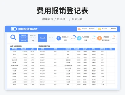 费用报销登记表