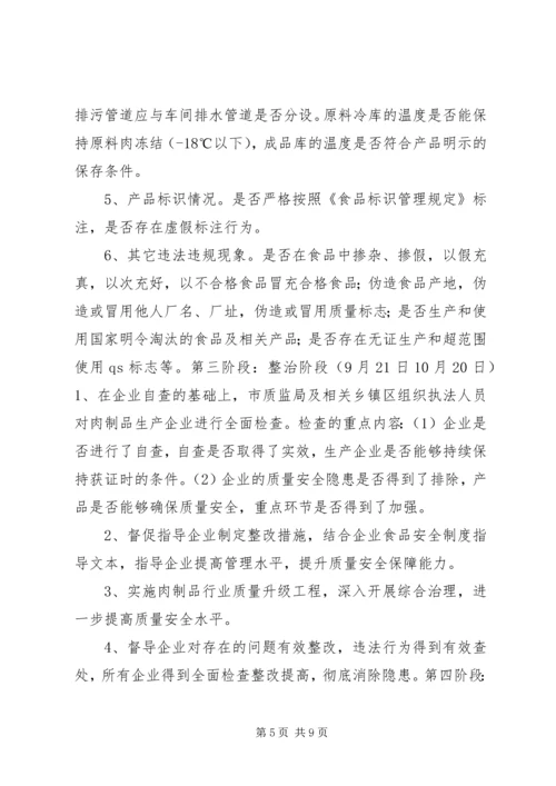 肉制品生产加工企业专项整治工作方案.docx