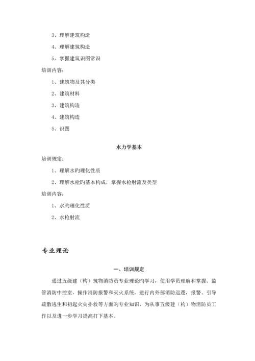 建构筑物消防员培训综合计划五级.docx