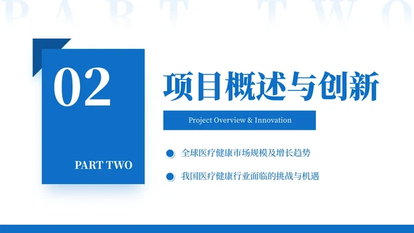 蓝色商务风医疗通用创新商业计划书模板