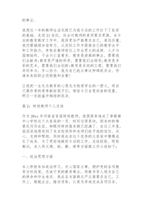 特岗转正小学教师个人总结范文.docx