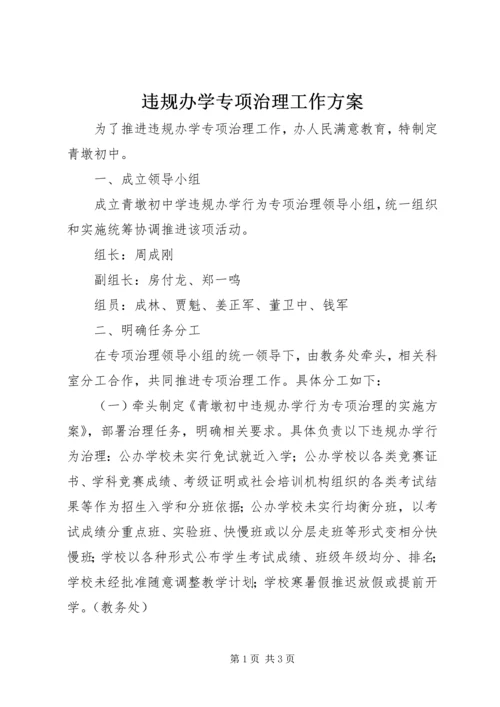 违规办学专项治理工作方案.docx