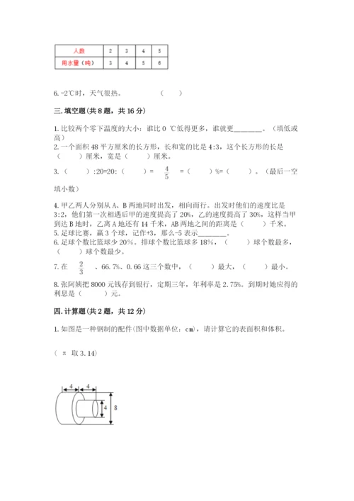 北师大版六年级下册数学期末测试卷及参考答案（达标题）.docx