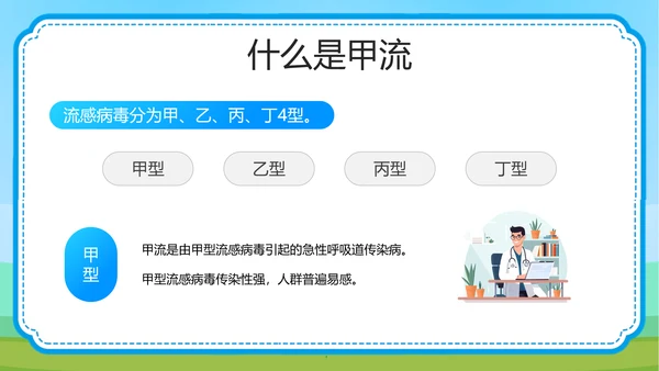 预防甲型流感病毒医学知识PPT模板