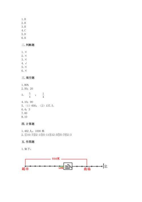 人教版六年级上册数学期末测试卷附答案（a卷）.docx