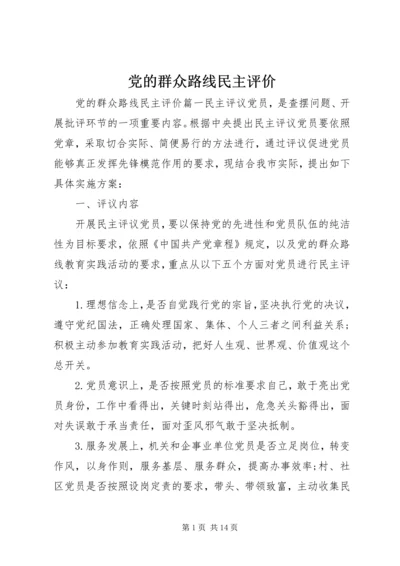 党的群众路线民主评价.docx