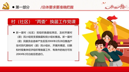 党支部基层组织换届选举工作条例党政党建党课支部团委学习模板