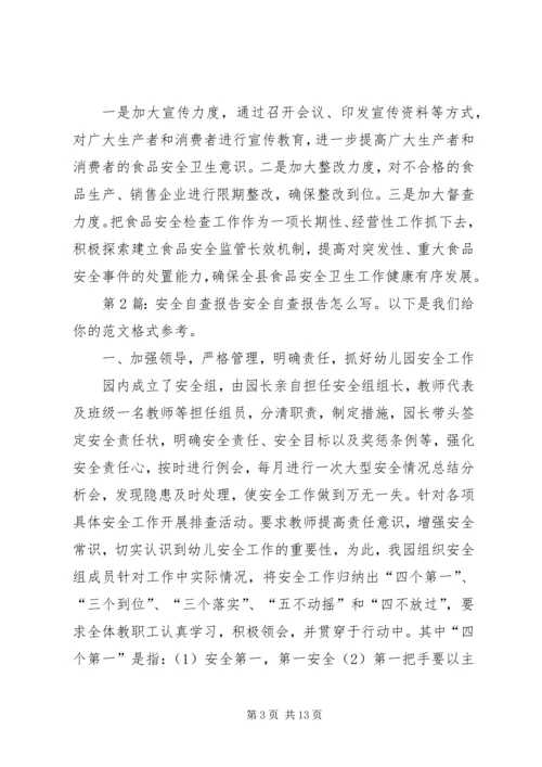 安全自查报告（共6篇）精编.docx