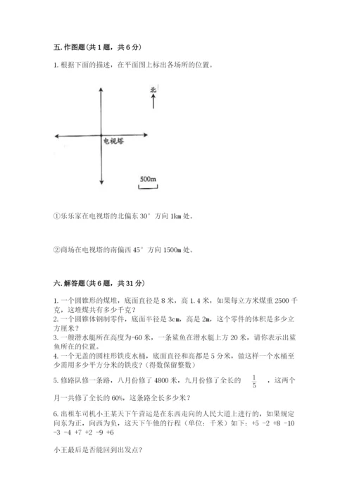 小升初六年级期末试卷附参考答案【能力提升】.docx