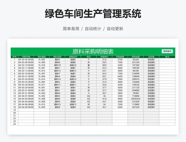 绿色车间生产管理系统