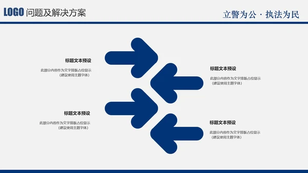蓝色庄严大气公安警察特警武警民警PPT