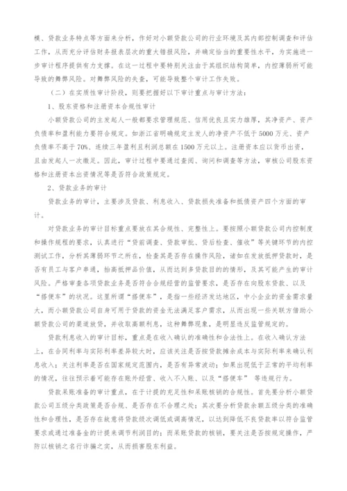 试论小额贷款公司的特点和审计策略.docx