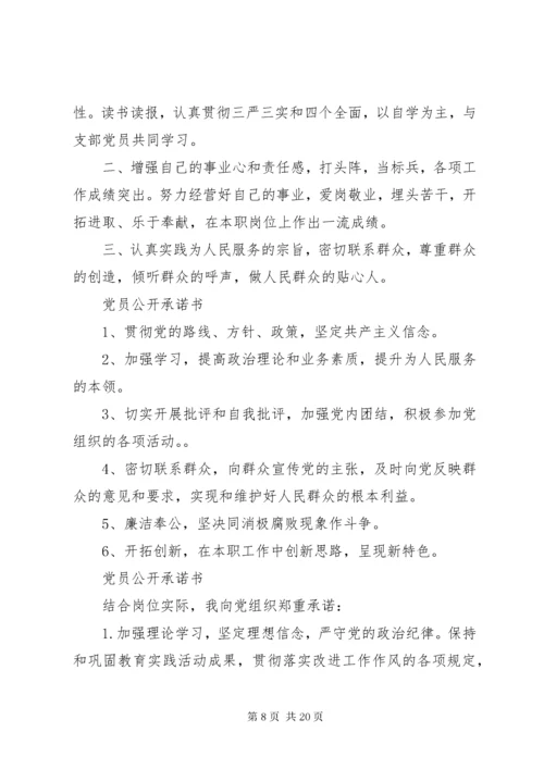 党支部公开承诺事项范文.docx