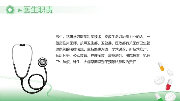 绿色简约医疗行业工作总结汇报PPT