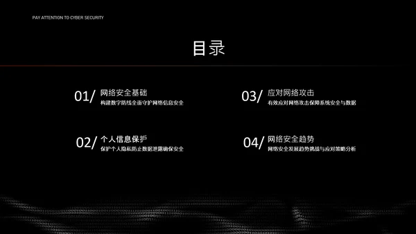 黑色简约字符网络安全教育PPT模版