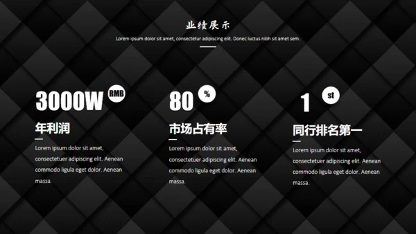黑色质感方格通用PPT模板