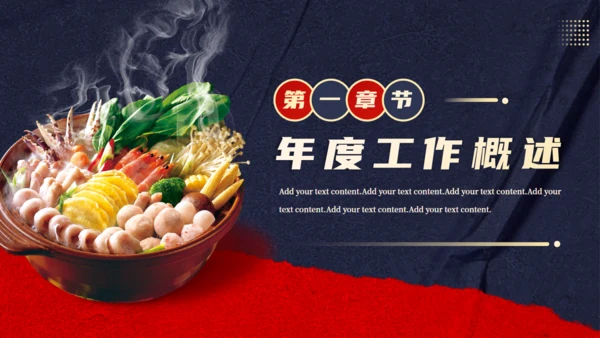 韩式料理_餐饮行业年终工作总结汇报通用PPT