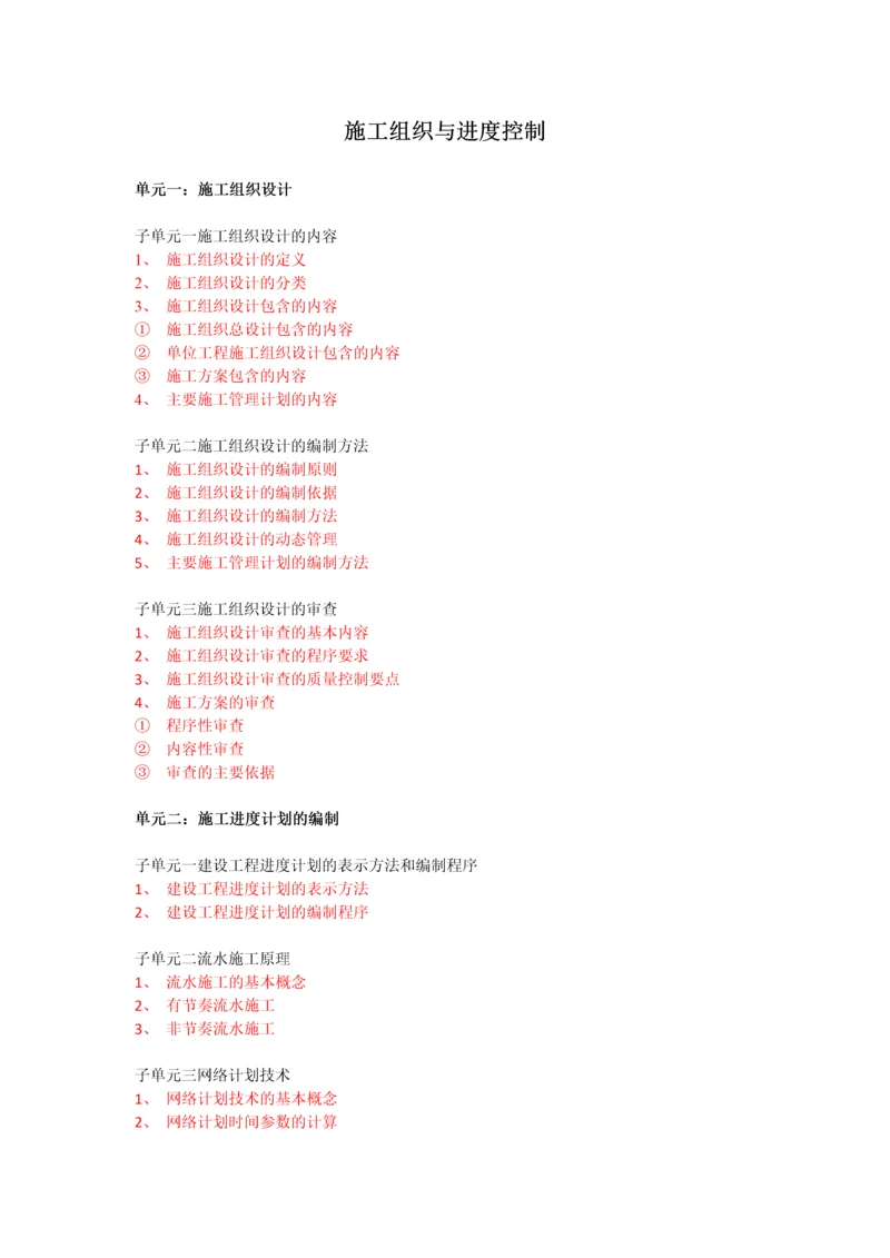 高职院校监理专业课程施工组织与进度控制课程教学大纲(第一版).docx