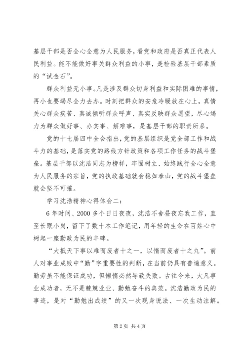 学习沈浩精神心得体会3篇.docx