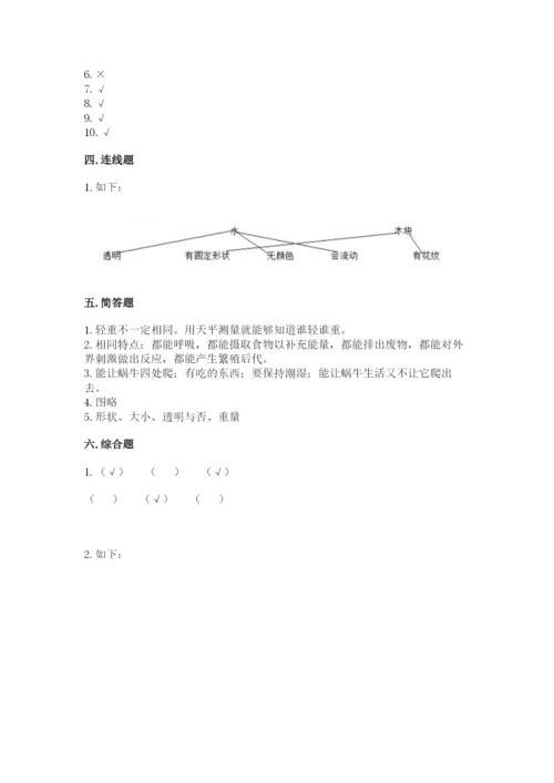 教科版一年级下册科学期末测试卷【黄金题型】.docx