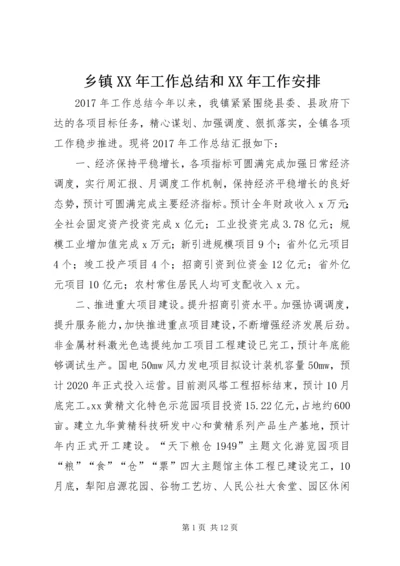 乡镇某年工作总结和某年工作安排.docx