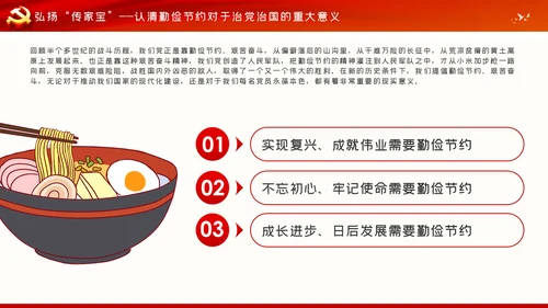 制止餐饮浪费行为专题党课稿PPT模板