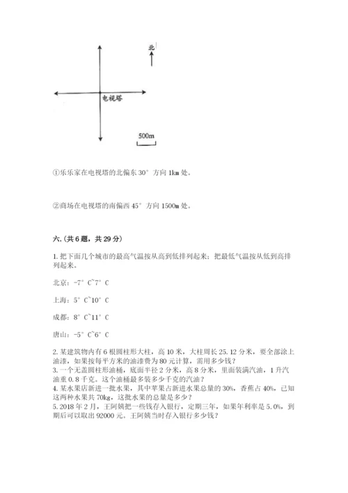 小学六年级数学期末自测题精品【能力提升】.docx