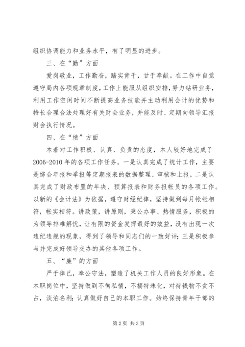 城管局副主任科员工作汇报.docx