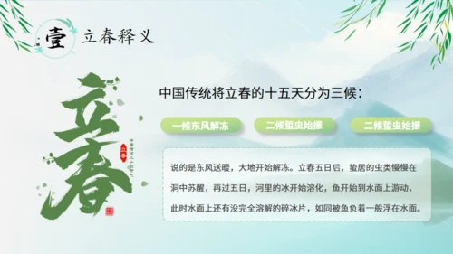 立春节气春意春色通用PPT模板