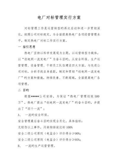 电厂对标实施专题方案.docx