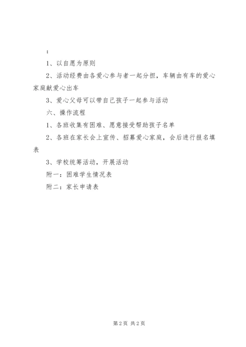 阳朝小学“同在蓝天下”爱心行动计划.docx