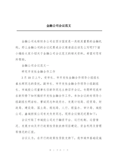 金融公司会议范文.docx