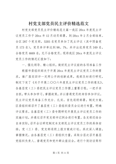 村党支部党员民主评价精选范文.docx