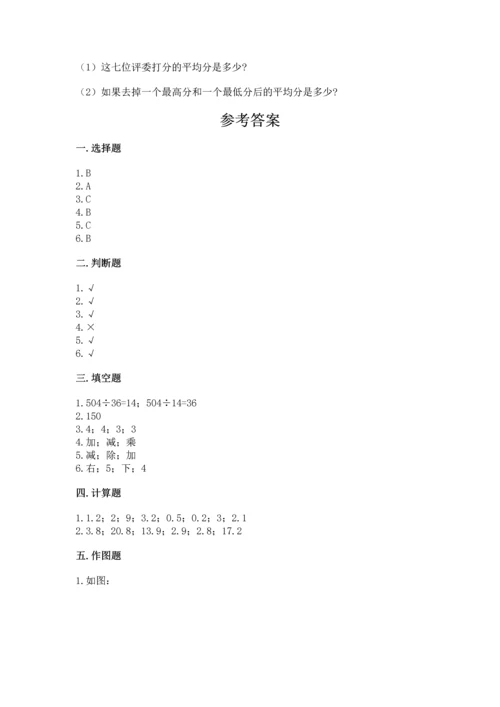 小学四年级下册数学期末测试卷含答案【研优卷】.docx
