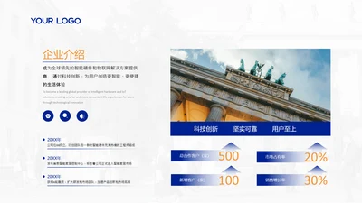 蓝色商务风图文企业介绍