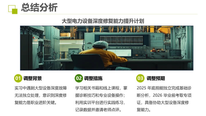 电气工程及自动化专业大学生职业生涯规划发展展示PPT模版