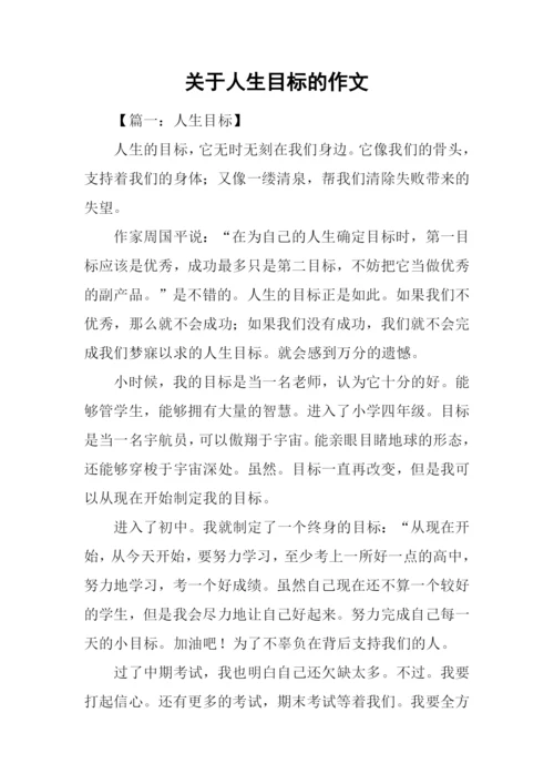 关于人生目标的作文.docx