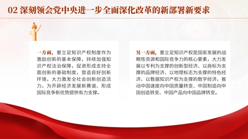 二十届三中全会进一步深化知识产权领域改革为中国式现代化提供有力支撑PPT课件