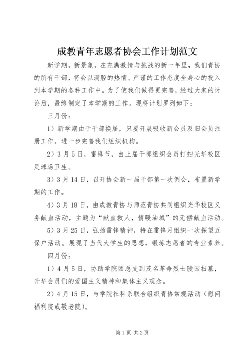 成教青年志愿者协会工作计划范文.docx