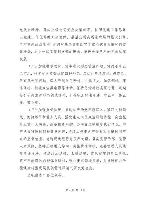 从严治党党员述职报告.docx