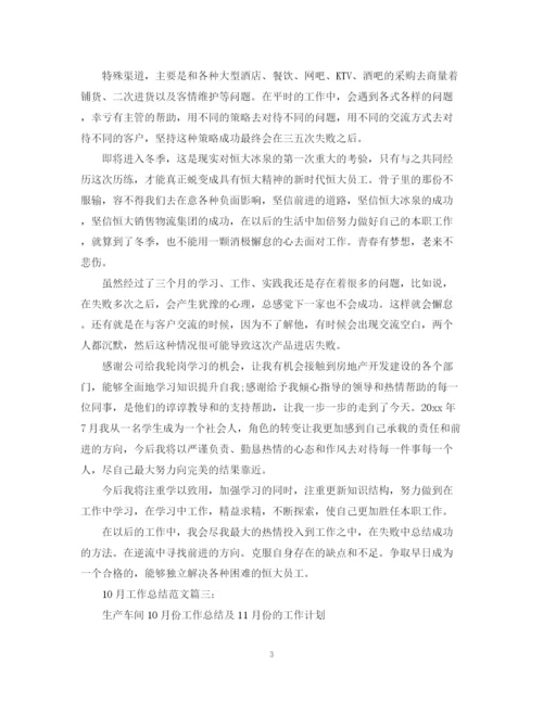 精编之10月工作总结范文3篇.docx