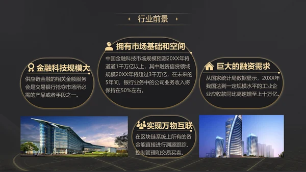 黑金质感项目战略商业计划书通用PPT模板