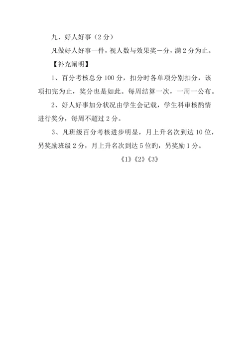 中学班级百分考核实施细则.docx