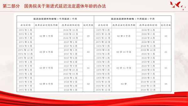 全国人大常委会关于实施渐进式延迟法定退休年龄的决定专题党课PPT