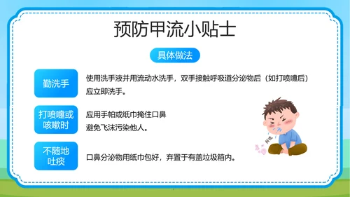 预防甲型流感病毒医学知识PPT模板