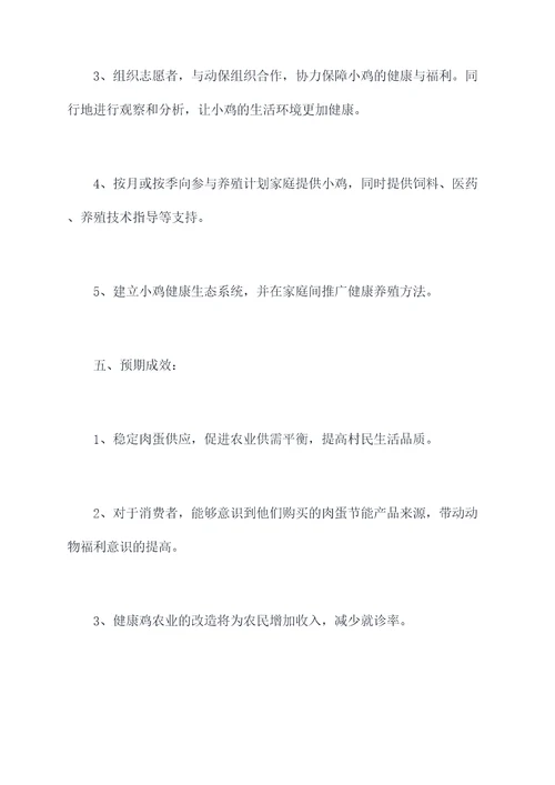 小鸡领养计划书