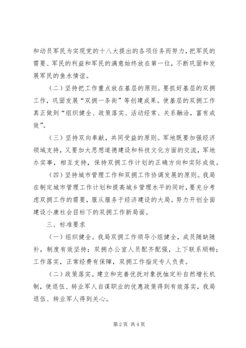 城管局年度双拥工作计划.docx