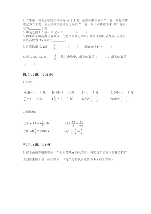 河南省平顶山市六年级下册数学期末测试卷及完整答案一套.docx