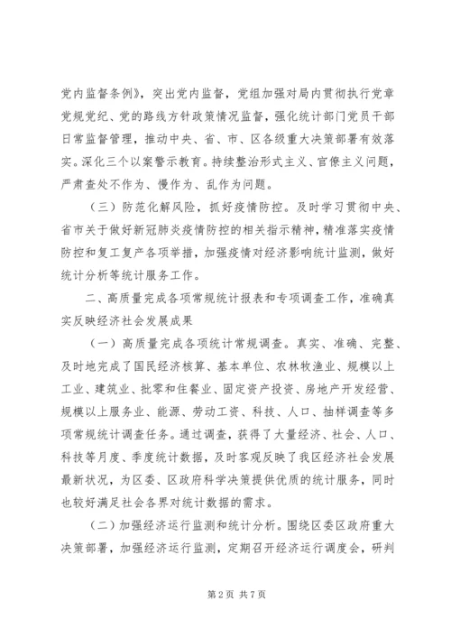 最XX县区统计局XX年上半年工作总结及下半年工作计划.docx